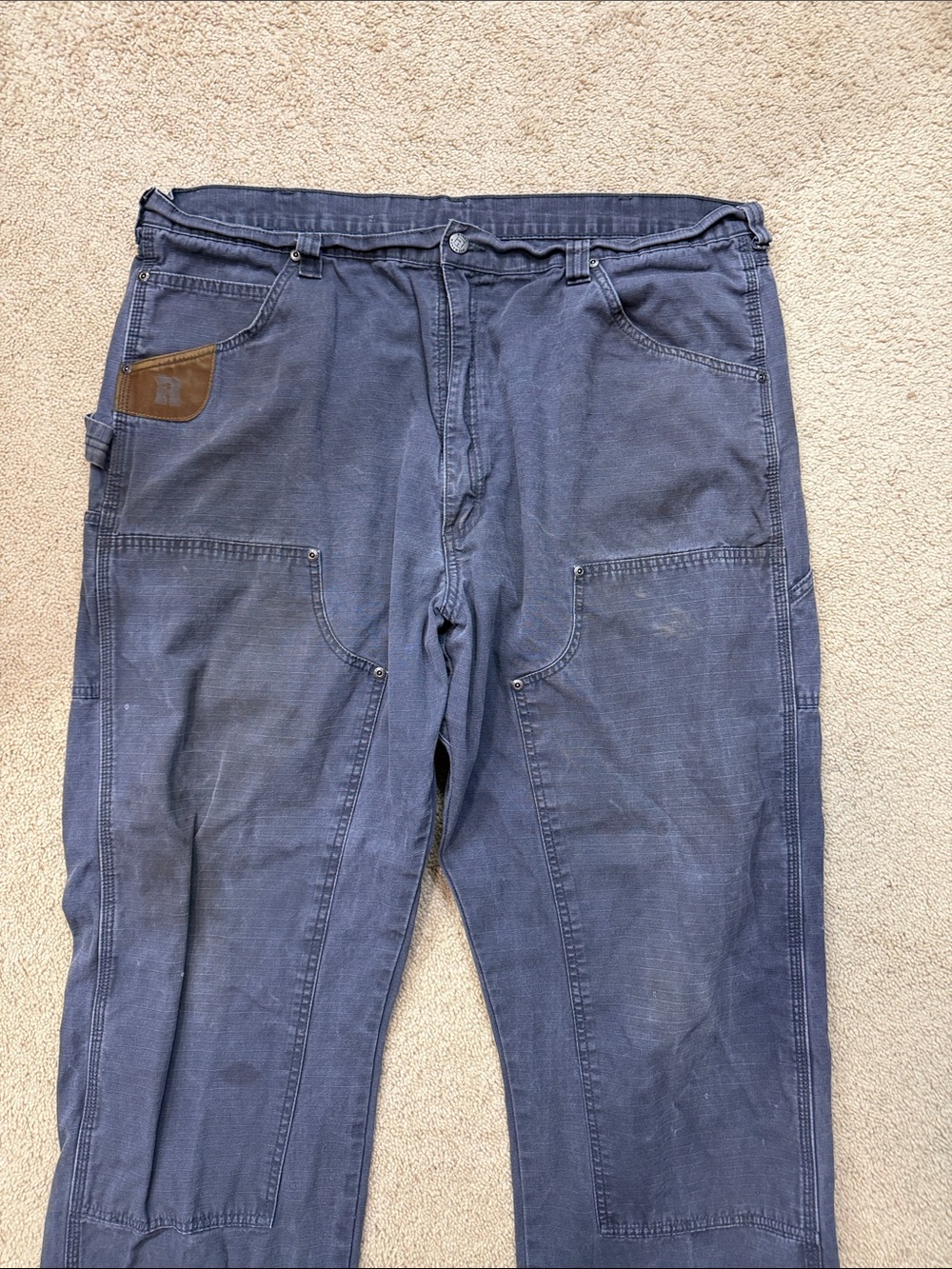 Men's Cargo Work Pants in Dark Blue